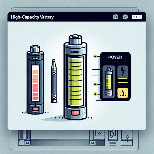 high-capacity vape battery with power indicator