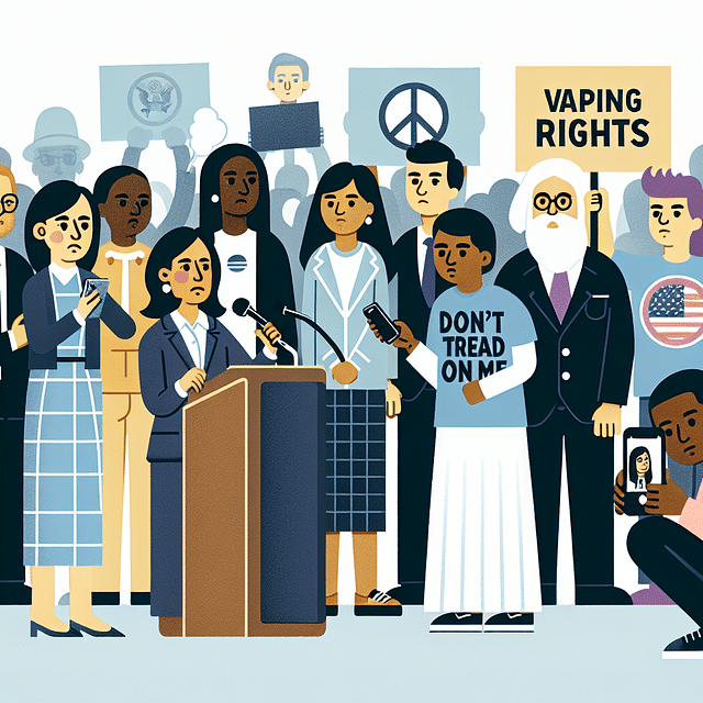 group of people advocating for vaping rights