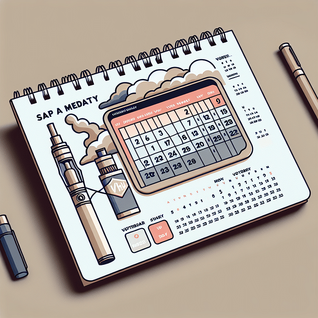 Calendar with scheduled meeting for vaping advocacy