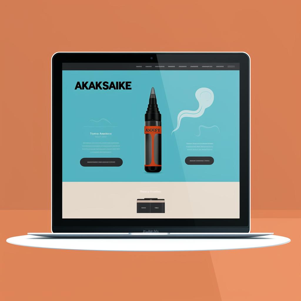 A device with AskVape website homepage displayed on the screen